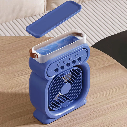 3 In 1 Portable Air Conditioner LED Night Lights Evaporative Air Cooler Humidifier Fan for Room Bedroom Office