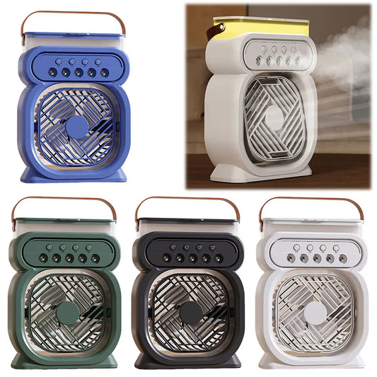 3 In 1 Portable Air Conditioner LED Night Lights Evaporative Air Cooler Humidifier Fan for Room Bedroom Office